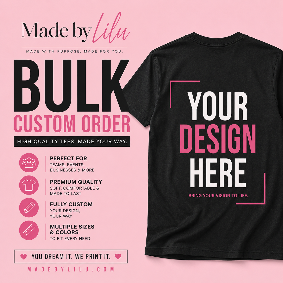 BULK CUSTOM ORDER